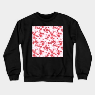 CUTE VALENTINES DAY VINTAGE RETRO PINK AND RED HEARTS AND FLORALS Crewneck Sweatshirt